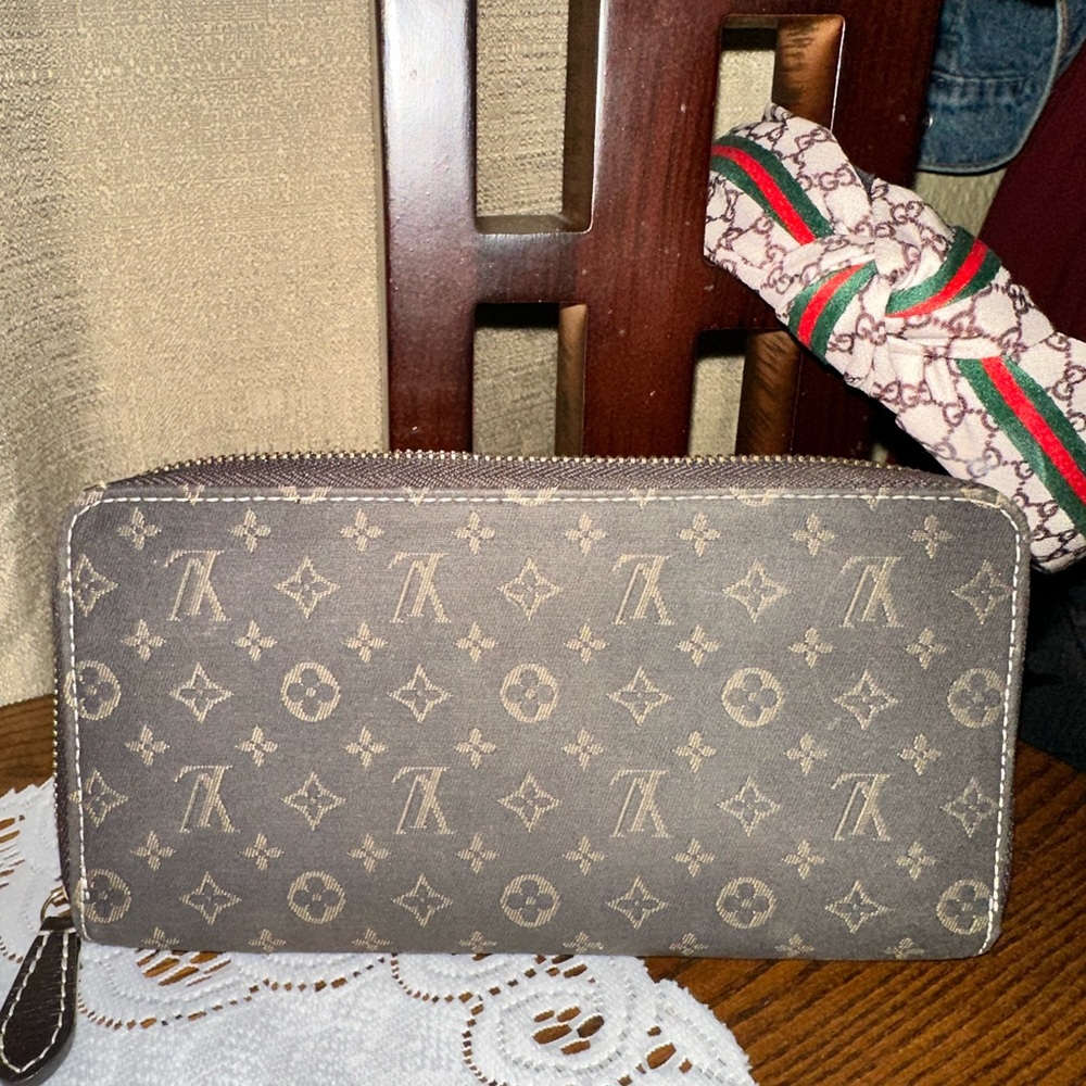 Louis Vuitton Dark Brown Monogram Zipper Wallet